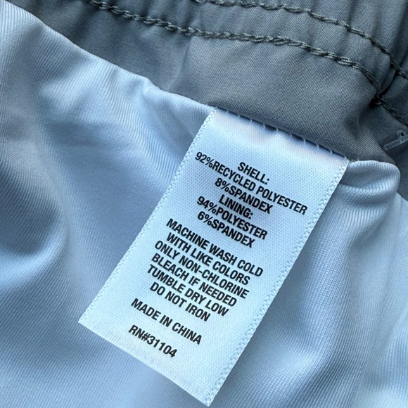 NWT Ocean Coast Quick Dry Stretch Liner Swim Trunks Flight Gray Size XXL - Picture 8 of 9